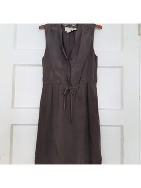 Cynthia Rowley Silk Sleeveless Tie Waist Dress